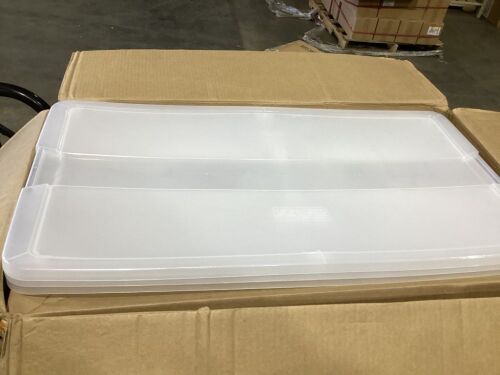 Lot of (3) Sterilite 110 Qt Latch Storage Boxes - 1 Missing Latches - Lot 387