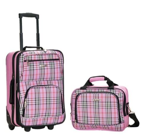 Rockland Pink Cross 2 Piece Luggage Set  - Lot 402