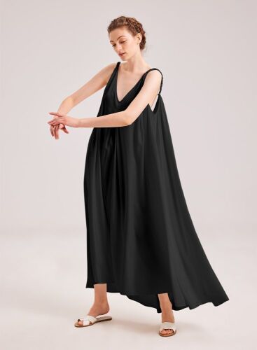 Greek Open Back Silky Maxi Dress - Lot 412