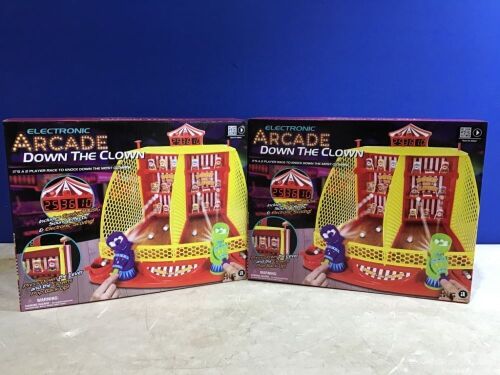 Lot of (2) Electronic Down the Clown Games - Lot 475