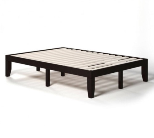 14'' Full Size Wood Platform Bed Frame with Wood Slat Support - Lot 486