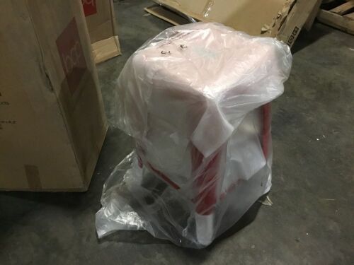 Set of Metal Modern Industrial Bar Stools, Red  - Lot 530