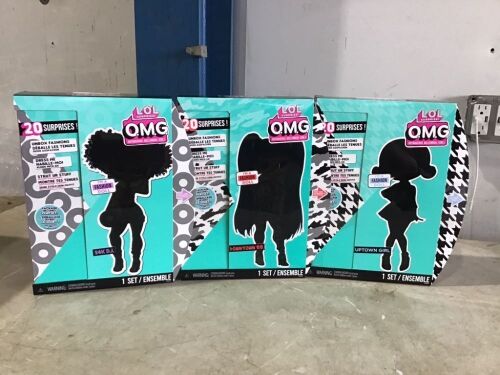 Case of (3) L.O.L. Surprise! O.M.G. Fashion Doll with 20 Surprises - Lot 550