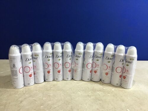 Case of (12) Dove 0% Aluminum Deodorant Spray, Pomegranate & Lemon Verbena - Lot 558