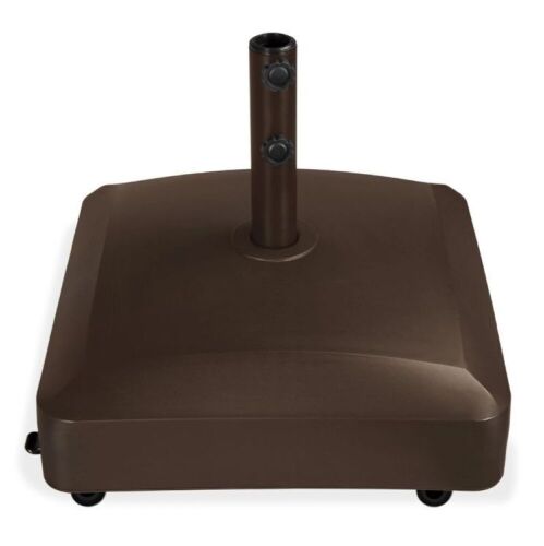 Fillable Mobile Umbrella Base Stand w/ 4 Wheels, 2 Locks, 123lb Capacity - Lot 632