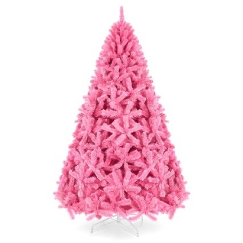 6' Pink Artificial Fir Christmas Tree w/ Foldable Stand  - Lot 657
