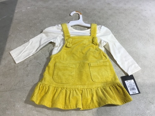 Case of (12) Art Class Toddler 2pc Corduroy Long Sleeve T-Shirt & Skirtall, Size 12M - Lot 702