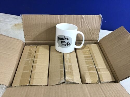 Case of (6) Room Essentials "You're On Mute" Stoneware Mugs  - Lot 708