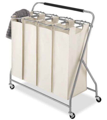 Case of (3) Whitmor Easy-Lift 4-Bag Quad Laundry Sorters - Lot 761