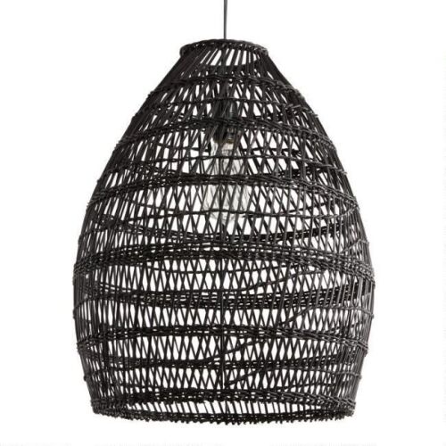 Woven Bamboo Pendant Shade  - Lot 845