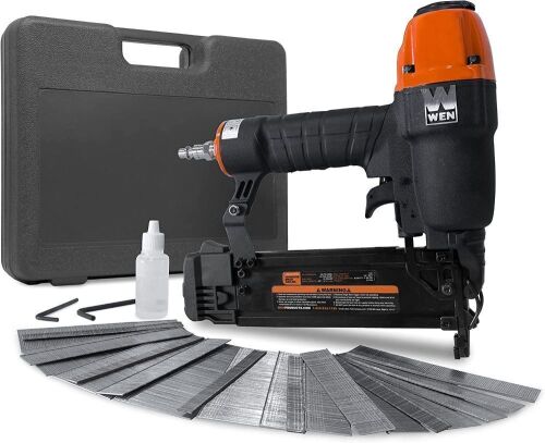 WEN 61723K 18-Gauge 3/8-Inch to 2-Inch Brad Nailer with Carrying Case and 2000 Nails - Lot 853