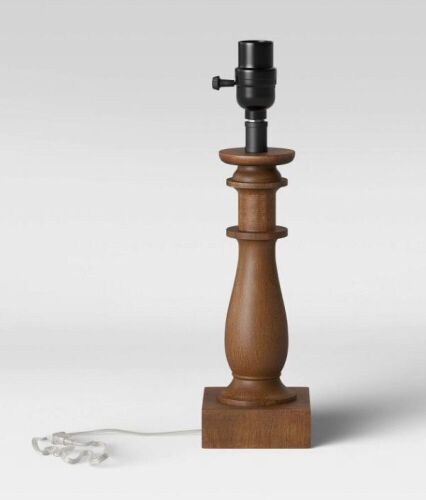 Case of (2) Threshold Small LED Lamp Base Brown, Includes Energy Efficient Light Bulb  - Lot 856