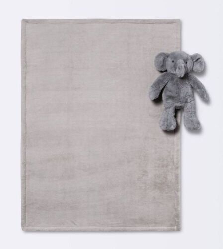 Case of (12) Cloud Island Plush Blanket with Soft Gray Elephant Toy - Lot 1125