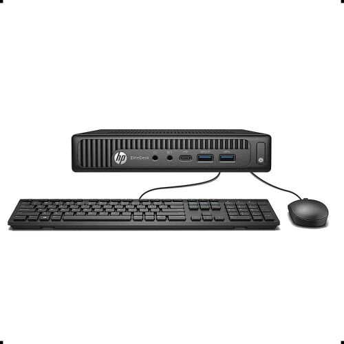HP EliteDesk 800 G2 Mini Business PC, Intel Quad-Core i5-6500T up to 3.1G, 8G DDR4, 240G SSD, VGA, DP, Win 10 Pro 64 Bit-Multi-Language-English/Spanish (Renewed) - Lot 39