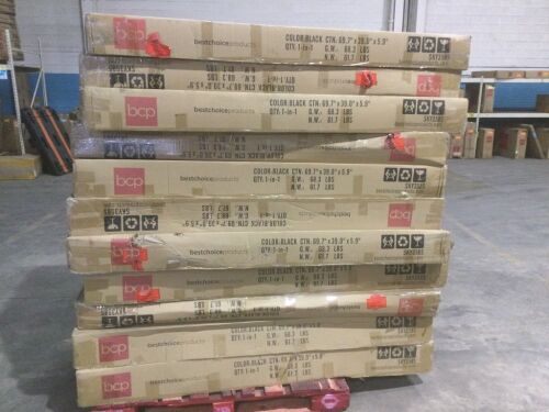 Pallet of (11) Convertible Lounge Sofa Bed w/ Adjustable Back, Wood Frame, Faux Leather, Tufted Design - Uninspected  - Lot 148