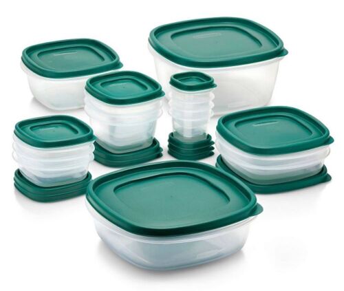 Rubbermaid 30pc Food Storage Container Set with Easy Find Lids, Forest Green - Lot 180