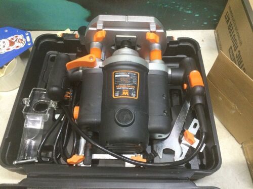 WEN RT6033 15-Amp Variable Speed Plunge Woodworking Router Kit with Carrying Case & Edge Guide - Lot 222