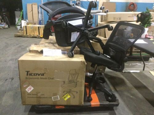 Pallet of Uninspected Mixed Condition Office Chairs  - Lot 224