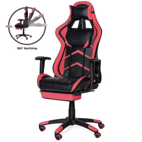High Back Reclining Office Gaming Chair with Footrest  - Lot 229