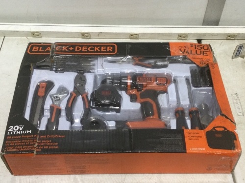 BLACK+DECKER 68-Piece Household Tool Set  - Lot 287