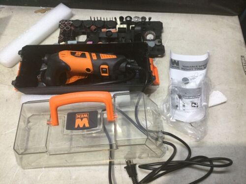 WEN 23190 1.3-Amp Variable Speed Steady-Grip Rotary Tool with 190-Piece Accessory Kit, Flex Shaft, and Carrying Case - Lot 499