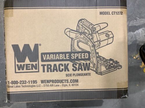 WEN CT1272 12-Amp 7-1/4-Inch Variable Speed Plunge Cut Circular Track Saw - Lot 512