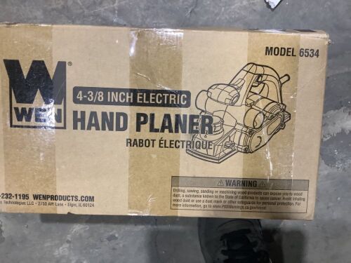 WEN 6534 8-Amp Electric Hand Planer, 4-3/8-Inch - Lot 522