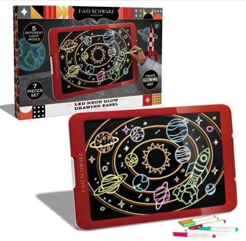 Lot of (2) FAO Schwarz Neon Glow Drawing Easel - Lot 563