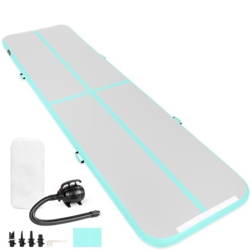 13ft Portable Inflatable Gymnastics Tumbling Training Air Floor Mat w/ Pump, Carry Bag - Lot 573