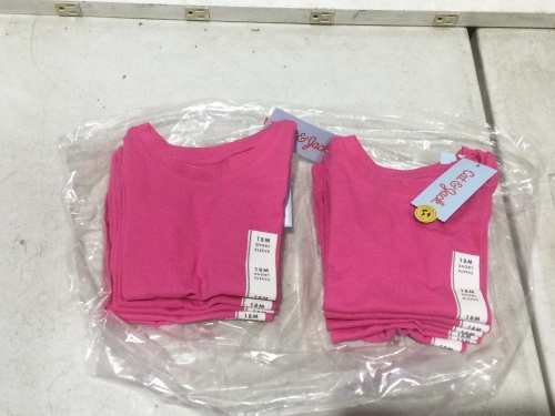 Case of (12) Cat & Jack Toddler Short Sleeve Shirts, 18M - Lot 681
