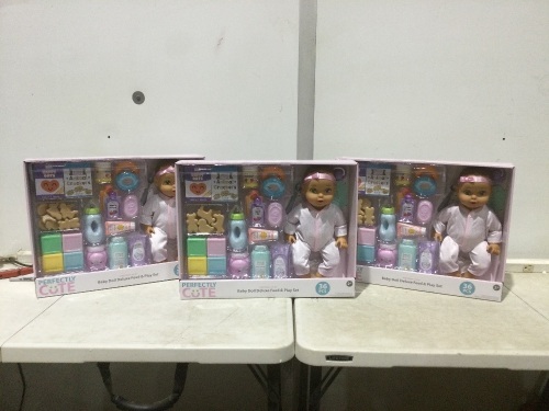 Case of (3) Perfectly Cute Baby Doll Deluxe Feed & Play Sets - Lot 691