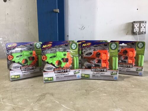 Case of (6) NERF MicroShots Zombie Strike Crosscut Blasters  - Lot 762