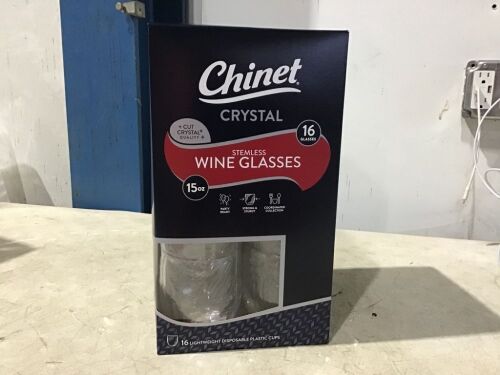 Case of (2) Chinet Disposable Stemless Wineglasses, 16ct/15oz - Lot 851