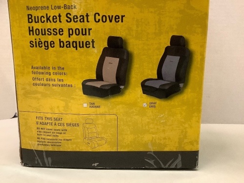 Neoprene Low Back Bucket Seat Cover, Ecommerce Return, Box Damaged - Lot 202