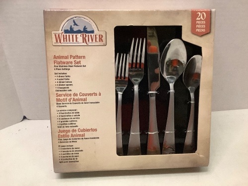 White River Animal Pattern Flatware Set, Appears New - Lot 223