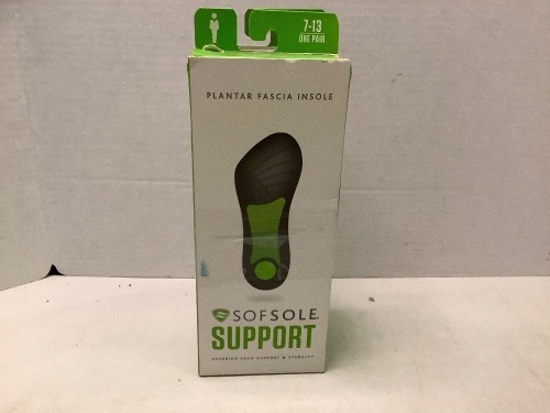 Lot of (2) Sofsole Support Plantar Fascia Insole, Ecommerce Return - Lot 248