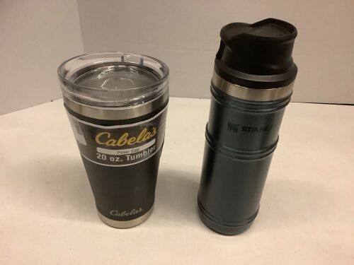 Lot of (2) insulated cups, 20 ounce insulated tumbler with a broken lid and a Stanley insulated cup. Ecommerce return. - Lot 780