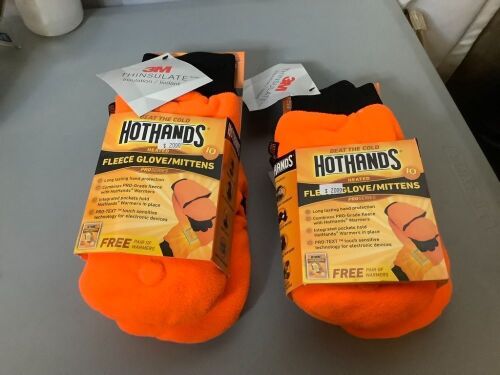 Lot of (2) Fleece Glove Mittens, Medium, Appears New - Lot 859