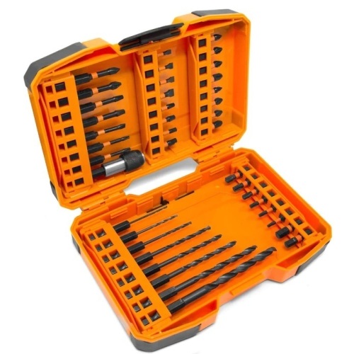 40-Piece 1/4-Inch Hex Shank Impact-Rated Quick-Release Screwdriver and Drill Bit Set - Lot 50