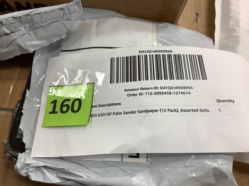 Palm Sander Sandpaper (12-Pack), Assorted Grits - Lot 160