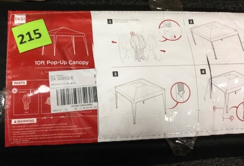 10ft Pop Up Canopy,  Appears New - Lot 215