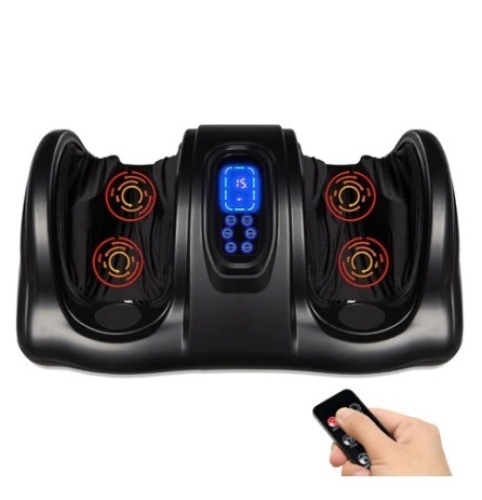 Therapeutic Foot Massager w/ High Intensity Rollers, Remote, & 3 Modes, Black, Appears New - Lot 286