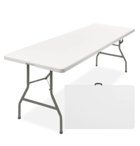 8ft Portable Folding Plastic Dining Table w/ Handle & Lock, Appears New  - Lot 303