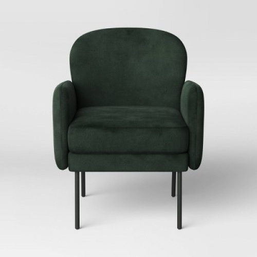 Welton Armchair Velvet Forest Green - Lot 312