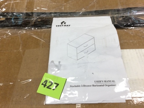 Stackable 2- Drawer Horizontal Organizer, Color Unknown, Appears New - Lot 427
