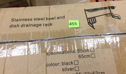 Stainless Steel Bowl & Dish Drainage Rack, Appears New - Lot 455