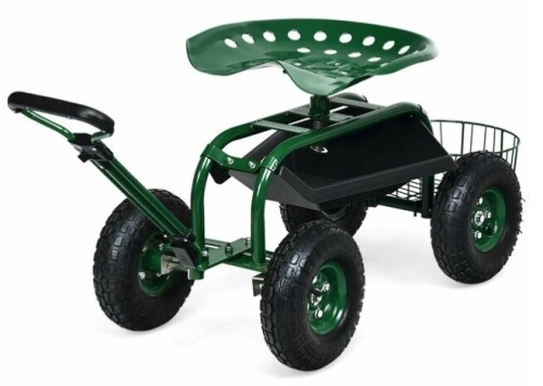 Heavy Duty Garden Cart Work Seat W/360 Swivel Seat, Appears New - Lot 459