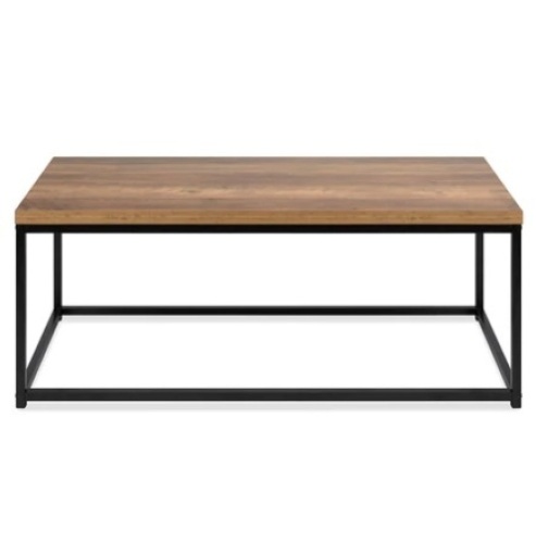 44in Modern Industrial Rectangular Wood Grain Coffee Table w/ Metal Frame, Appears New - Lot 501
