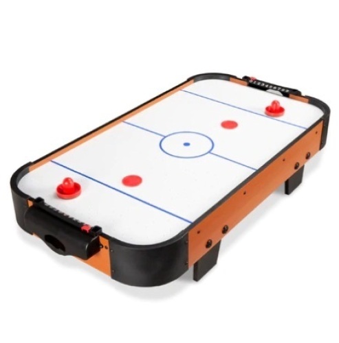 Tabletop Air Hockey Arcade Game Table w/ 2 Pucks, 2 Strikers, 40in, Appears New - Lot 504