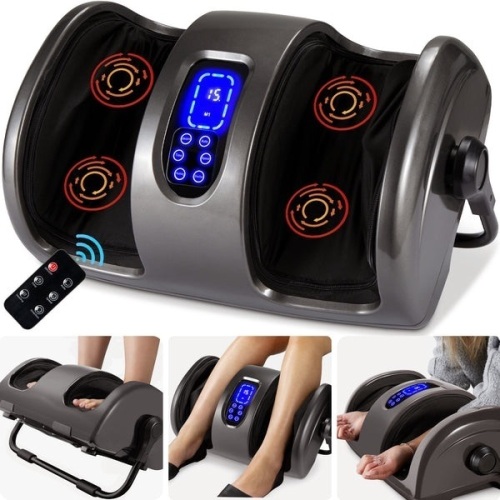BCP Foot Massager Machine Theraputic Reflexology Massager with High Intensity Rollers - Lot 550